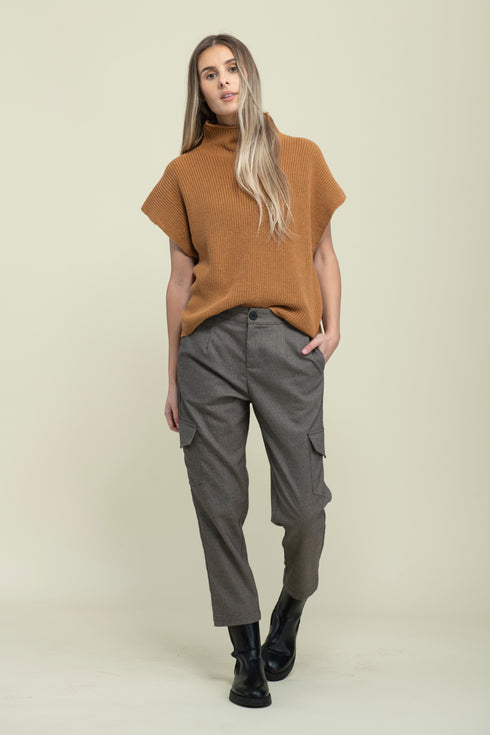 Shawna-Sleeveless Funnel Neck